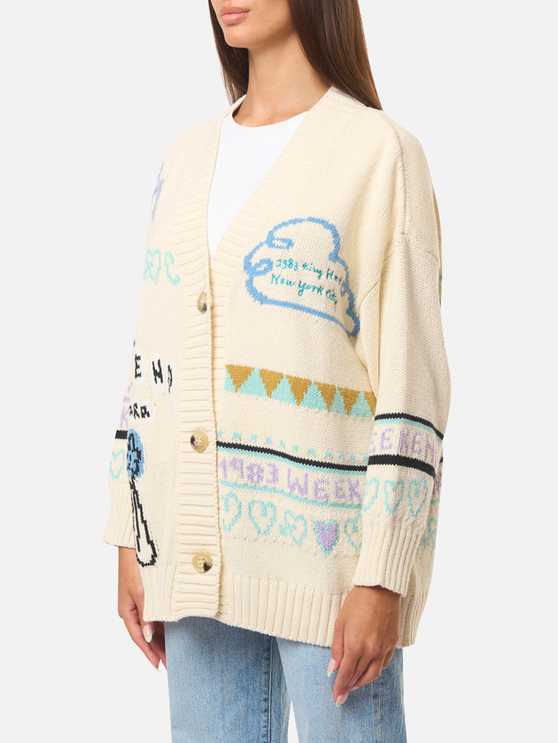 MAX MARA WEEKEND Cardigan oversize in cotone jacquard