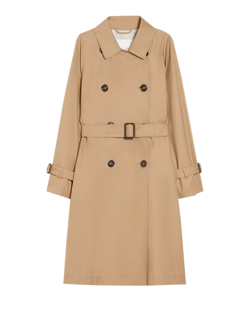 MAX MARA THE CUBE Trench midi in twill antigoccia